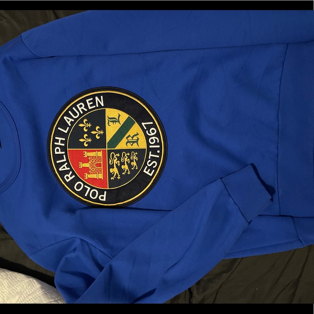 Mens Authentic Polo Crewneck sweater Royal Blue XL